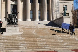 Illustration for article titled Columbia Rape Protesters Pay Fine With Giant Check Written On Mattress